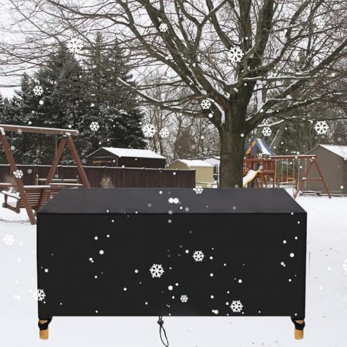 YEGRFJIS Wasserdichte Gartenmöbel Abdeckung 230x80x75cm/LxWxH 420D Oxford-Stoff UV-Schutz Rechteckige Abdeckung Gartenmöbel Winterfest, Regenschutz und Staubfest Gartentisch Abdeckung, Schwarz von YEGRFJIS