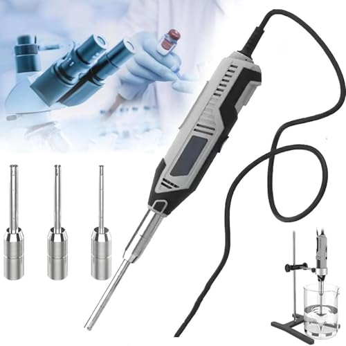 Labor-Dispergierer/Emulgator, 0,5–250 Ml, 6-Stufig Einstellbarer Hand-Hochgeschwindigkeits-Homogenisator Mit 6 Mm, 8 Mm Und 10 Mm Arbeitsköpfen, Für Zellhomogenisierung Und -Mischung,Plugin von YEHOZZ