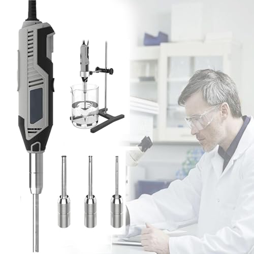 Zellgewebe-Zerkleinerer, Labor-Zellgewebe-Homogenisator, 0,5–250 Ml, Hand-Hochgeschwindigkeits-Dispergierhomogenisator Mit 6 Mm, 8 Mm Und 10 Mm Arbeitsköpfen Und H-Förmigem Ständer,Plugin von YEHOZZ