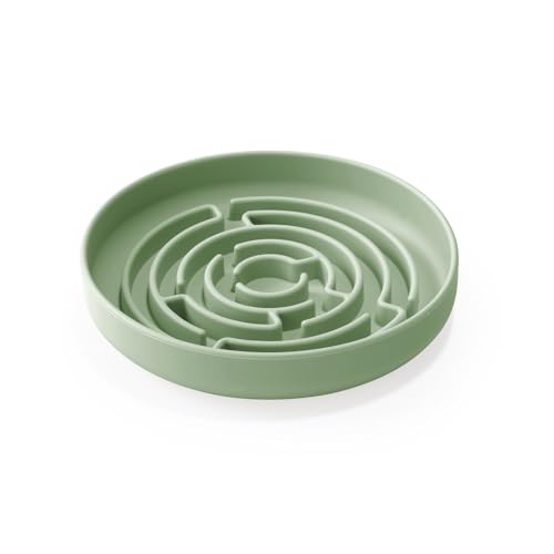 Slow Feeder Hundenapf, Silikon Haustier Futternapf mit Saugnapf, Anti-Erstickungs-Design, passt für kleine und mittelgroße Hunde (Grün) von YEICXOH