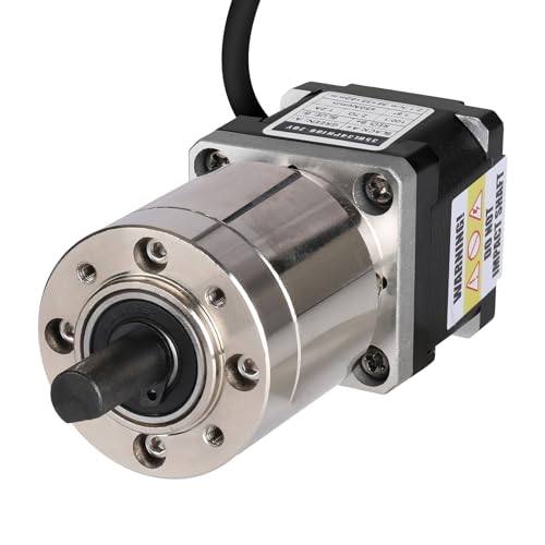YEJMKJ 100:1 Getriebe-Nema 14 Schrittmotor mit integriertem Planetengetriebe, 2-Phasen-1,8 ° 0,26 Nm, hohes Drehmoment, bipolar, 2,7 Ω, 1,2 A, 80 mm, 4-adrig, 20 mm, φ8 mm Kabel, 1 m, 3D-Drucker, DIY von YEJMKJ