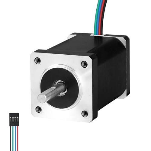 YEJMKJ Nema 14 Schrittmotor, 2 Phasen, 1,8 ° 41 N (58,06 oz·in) hohes Drehmoment, bipolar, 59 mm, 1,2 A, 3,5 Ω, 4-Lead-Welle 24 mm, φ5 mm, 35 Schrittmotor inkl. Kabel, 1 m für 3D-Drucker, DIY-Roboter von YEJMKJ