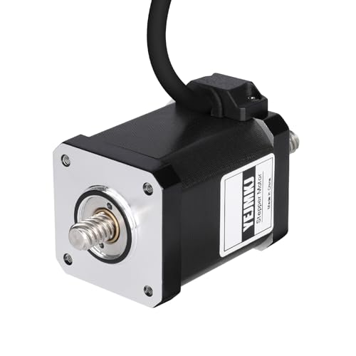 YEJMKJ Nema 17 Schrittmotor TR8 x 8, 100 mm, 1,8 °, 2 Phasen, hohes Drehmoment, 0,7 Nm, bipolar, 2,5 A, 1,5 Ω, 59 mm, 42 Schrittmotor mit T8 100 mm Kabel, 1 m, für 3D-Drucker, DIY-Roboter, CNC von YEJMKJ