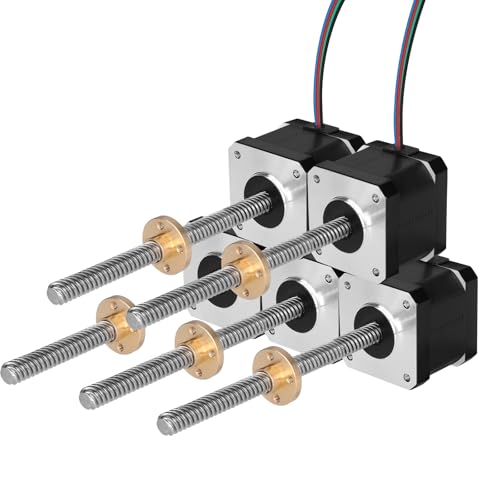 YEJMKJ Nema 17 Schrittmotor TR8 x 8 150 mm mit T8 Leitspindel 1,8 ° 2 Phasen hohes Drehmoment 0,44 Nm 1,7 A 2,2 Ω bipolar 42 x 39 mm 4-adriges Kabel 1 m für 3D-Drucker DIY Roboter CNC-Maschine YEJMKJ Nema 17 Schrittmotor TR8 x 8 150 mm mit T8 Leitspindel 1,8 ° 2 Phasen hohes Drehmoment 0,44 Nm 1,7 A 2,2 Ω bipolar 42 x 39 mm 4-adriges Kabel 1 m für 3D-Drucker DIY Roboter CNC-Maschine von YEJMKJ
