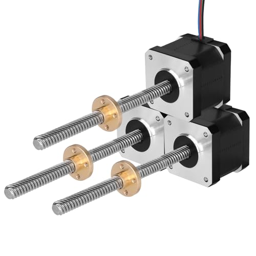 YEJMKJ Nema 17 Schrittmotor TR8 x 8 150 mm mit T8 Leitspindel 2 Phasen 1,8 ° High Torque 0,44 Nm (62,31oz·in) Bipolar 1,7A 2,2Ω 39mm 42 Schrittmotor inkl. Kabel 1M für 3D-Drucker DIY Roboter CNC von YEJMKJ