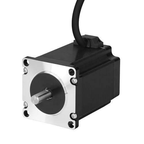 YEJMKJ Nema 23 Schrittmotor, 2 Phasen, 1,8 °, 2 Nm, hohes Drehmoment, bipolar, 76 mm, 4,2 A, 0,6 Ω, 4-Draht-Schaft, 21 mm, φ8 mm, 57 Schrittmotorkabel, 1 m, für CNC-Fräse, 3D-Drucker, DIY-Roboter von YEJMKJ