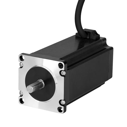 YEJMKJ Nema 23 Schrittmotor, 2 Phasen, 1,8 °, 3,5 Nm, hohes Drehmoment, bipolar, 110 mm, 4,2 A, 1,0 Ω, 4-Draht-Schaft, 21 mm, φ8 mm, 57 Schrittmotorkabel, 1 m, für CNC-Fräs-Drehmaschine, 3D-Drucker von YEJMKJ