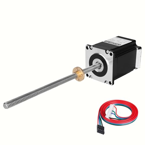 YEJMKJ Nema 23 Schrittmotor TR8x8 300mm mit T8 Leitspindel 1,8° 2 Phasen hohes Drehmoment 1,8 Nm (254,9oz·in) Bipolar 4,2A 0,65Ω 76mm 57 Schritt Motor 4-Draht Anschlusskabel 1M für 3D-Drucker DIY von YEJMKJ