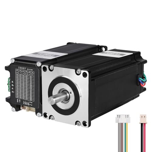 YEJMKJ Nema 23 Schrittmotor mit geschlossenem Regelkreis, mit integriertem Schritttreiber mit geschlossenem Regelkreis, 2 Phasen, 3 Nm, hohes Drehmoment, bipolar, 0,70 Ω, 4,2 A, 129 mm, Kabel, 0,3 m von YEJMKJ