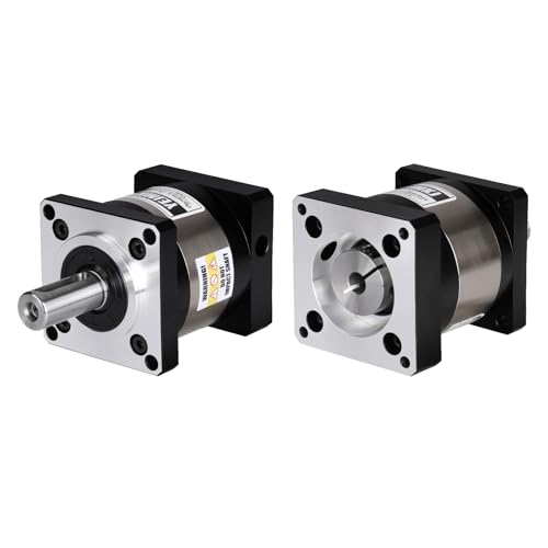 YEJMKJ Übersetzung 10:1 Planetengetriebe für Nema 23 Schrittmotor 57–67 mm Backlash 20 arcmin Eingangswelle 21 mm φ10 mm Planetengetriebe für 57 Schrittmotor inkl. 4 Schrauben, 2 Stecker, 1 Schlüssel von YEJMKJ
