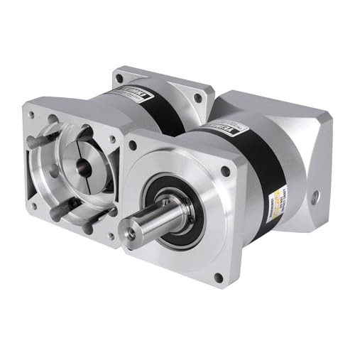 YEJMKJ Übersetzung 10:1 Planetengetriebe für Nema 34 Schrittmotor 85-111 mm Backlash 10 arcmin Eingangswelle 41,5 mm φ14 mm Planetengetriebe für 86 Schrittmotor inkl. 4 Schrauben, 2 Stecker, 1 von YEJMKJ