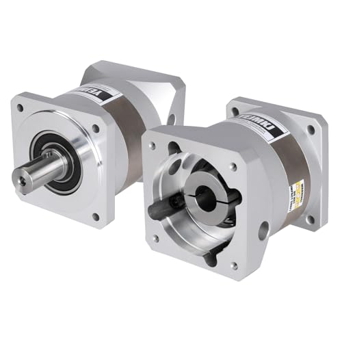YEJMKJ Übersetzung 10:1 Planetengetriebe für Nema 34 Schrittmotor 90-110 mm Backlash 10 arcmin Eingangswelle 41,5 mm φ19 mm Planetengetriebe für 86 Schrittmotor inkl. 4 Schrauben, 2 Stecker, 1 von YEJMKJ