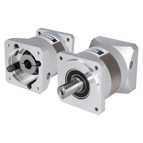 YEJMKJ Übersetzung 5:1 Planetengetriebe für Nema 34 Schrittmotor 90-110 mm Backlash 10 arcmin Eingangswelle 41,5 mm φ19 mm Planetengetriebe für 86 Schrittmotor inkl. 4 Schrauben, 2 Stecker, 1 von YEJMKJ