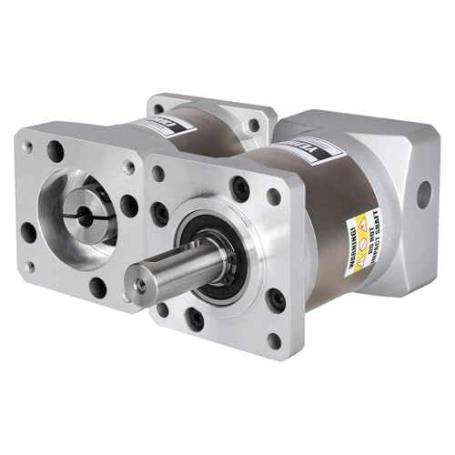 YEJMKJ Übersetzung 50:1 Planetengetriebe für Nema 23 Schrittmotor 60-90 mm Backlash 20 arcmin Eingangswelle 31 mm φ10 mm Planetengetriebe für 57 Schrittmotor inkl. 4 Schrauben, 2 Stecker, 1 Schlüssel von YEJMKJ