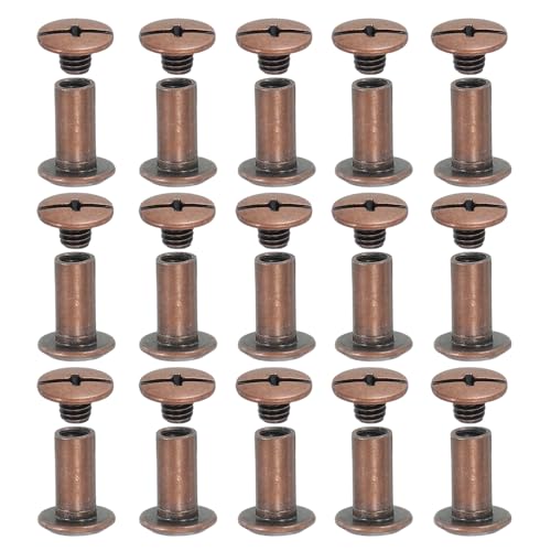 YELARXI Chicago Schrauben Leder Nieten für Gürteltasche M5 x 12 mm & 80 Pack & Kupferton YELARXI Chicago Schrauben Leder Nieten für Gürteltasche M5 x 12 mm & 80 Pack & Kupferton von YELARXI