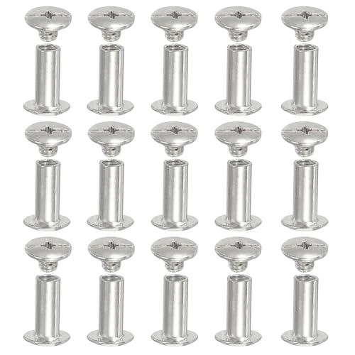 YELARXI Chicago Schrauben Leder Nieten für Gürteltasche M5 x 12 mm & 80 Stück & Silber YELARXI Chicago Schrauben Leder Nieten für Gürteltasche M5 x 12 mm & 80 Stück & Silber von YELARXI