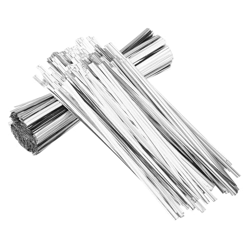 YELARXI Drahtbinder wiederverwendbar, 11,9 cm, für Plastiktüten, Süßigkeitentüten, Pflanzen, Bastelprojekte – (800 Stück, Silber) von YELARXI