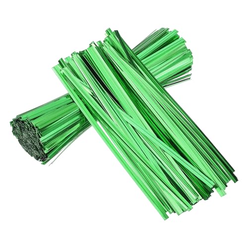 YELARXI Drahtbinder wiederverwendbar, 11,9 cm, für Plastiktüten, Süßigkeitentüten, Pflanzen, Bastelprojekte – (800 Stück, grün) von YELARXI