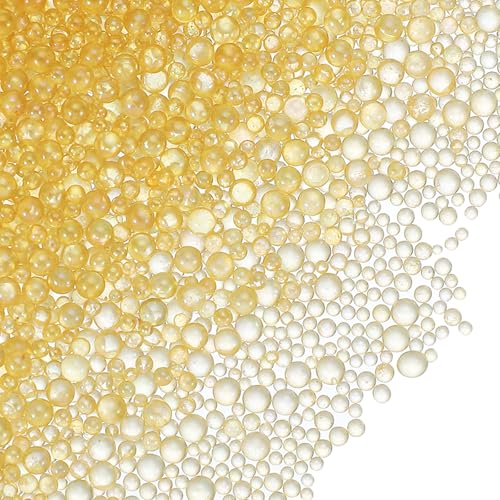 YELARXI Glasblasen-Perlen, winzige, schillernde Perlen, kein Loch, Mini-Glasblasen, geeignet für DIY Handwerk, Nagelkunst, Schmuckherstellung, 1–3 mm, 100 g, Dunkelgelb YELARXI Glasblasen-Perlen, winzige, schillernde Perlen, kein Loch, Mini-Glasblasen, geeignet für DIY Handwerk, Nagelkunst, Schmuckherstellung, 1–3 mm, 100 g, Dunkelgelb von YELARXI