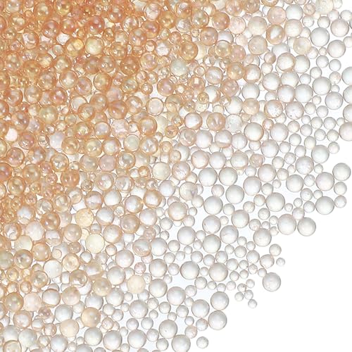 YELARXI Glasblasen-Perlen, winzige, schillernde Perlen, kein Loch, Mini-Glasblasen, geeignet für DIY Handwerk, Nagelkunst, Schmuckherstellung, 1–3 mm, 100 g, Hellorange YELARXI Glasblasen-Perlen, winzige, schillernde Perlen, kein Loch, Mini-Glasblasen, geeignet für DIY Handwerk, Nagelkunst, Schmuckherstellung, 1–3 mm, 100 g, Hellorange von YELARXI