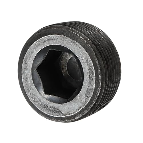 YELARXI Rohrstopfen aus Karbonstahl, Innensechsgewinde, Rohrstopfen – passend für (Dichtanschluss, Lufttanks – Wasserauslässe) 3,8 cm NPT-Außengewinde und 6 Stück von YELARXI