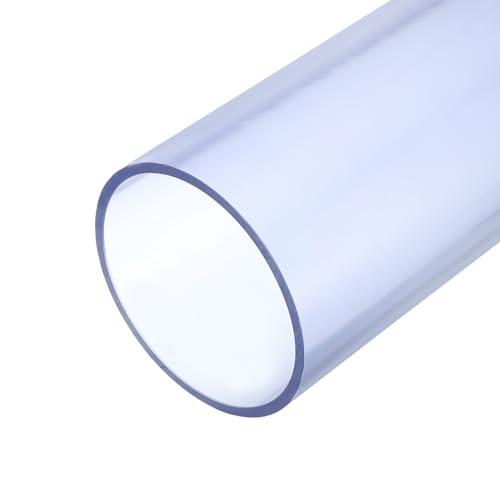 YELARXI Transparentes PVC-Rohr, hochschlagfestes, starres Rohr, Rundrohr, Kunststoff-Vinylrohr, passend für (Garten/Zuhause/Staubsammlung/Aquarium/Aquarium), 8,1 cm ID & 9 cm Außendurchmesser und 0,3 von YELARXI