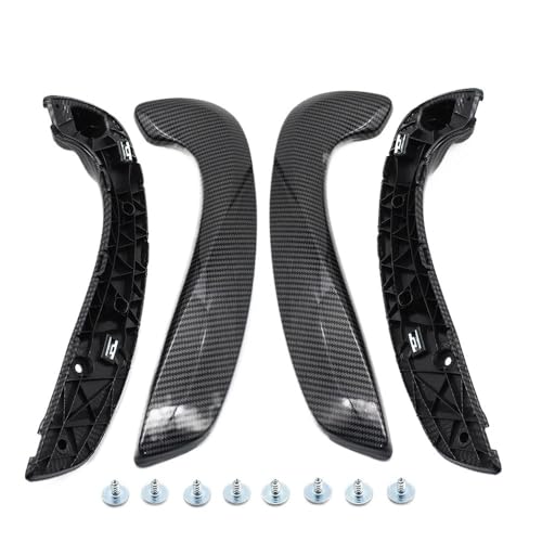 YELEMEABHB Innenausstattung Auto Vorne Links Rechts Innentürgriff Haltegriff-Kit Fit for Renault Megane 3 MK3 Fluence 2008-2016 809540001R 809600007R Türinnengriff(Carbonfiber 4PCS) von YELEMEABHB