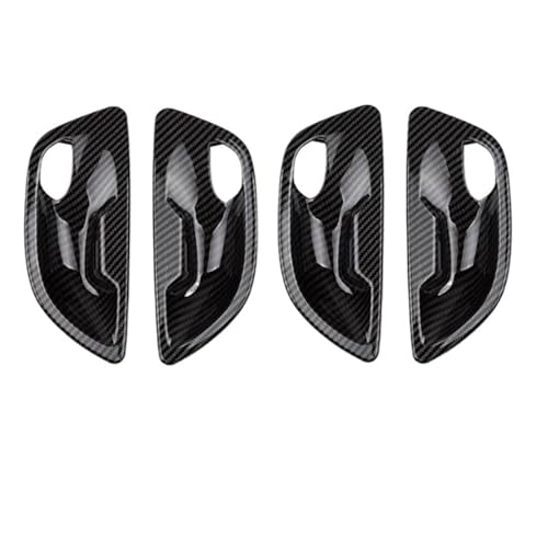 YELEMEABHB Passend for BMW 5 Series F10 2013–2018 2011–2016 LHD RHD Autotür-Innengriffschalen-Abdeckungsverkleidung Ersatz Türinnengriff(4 pcs Carbon Fiber) von YELEMEABHB