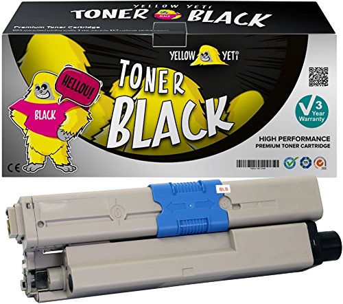 YELLOW YETI 44973536 (2200 Seiten) Schwarz Premium Toner kompatibel für Oki C301 C301dn C321 C321dn MC332dn MC342dn MC342dnw MC342dw MC342w von YELLOW YETI