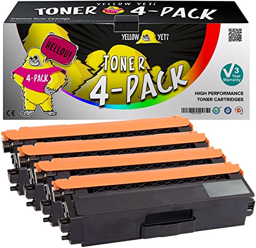 YELLOW YETI 4er Pack TN325 TN-325 Premium Toner kompatibel für Brother HL-4140CN HL-4150CDN HL-4570CDW HL-4570CDWT DCP-9055CDN DCP-9270CDN MFC-9460CDN MFC-9465CDN MFC-9970CDW von YELLOW YETI