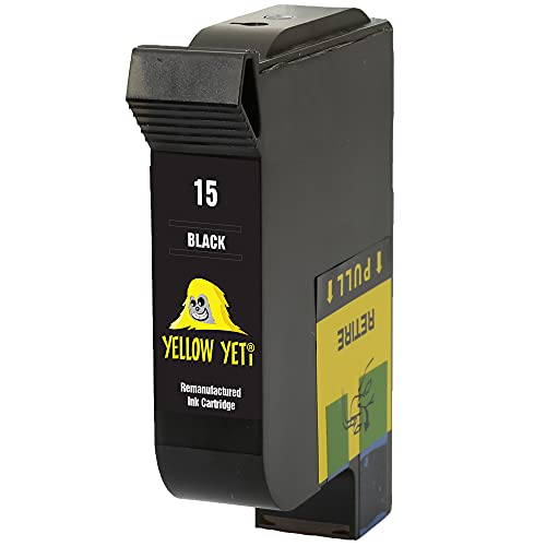 YELLOW YETI Ersatz für HP 15 Druckerpatrone Schwarz kompatibel für HP Deskjet 816c 825c 827 840c 841c 842c 843c 845c 845cvr 848c [3 Jahre Garantie] von YELLOW YETI