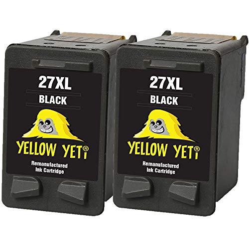 YELLOW YETI Ersatz für HP 27 Druckerpatronen Schwarz kompatibel für HP Deskjet 3320 3325 3420 3520 3535 3550 3620 3650 5650 5850 Fax 1240 PSC 1110 1205 1210 1215 1315 1317 Officejet 4215 von YELLOW YETI