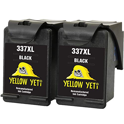 Yellow Yeti Ersatz für HP 337 Druckerpatronen Schwarz kompatibel für HP Photosmart 2500 2570 2573 2575 C4100 C4110 C4140 C4150 C4180 C4190 D5160 8049 Officejet 6300 6310 6313 6315 Deskjet D4160 5940 von YELLOW YETI