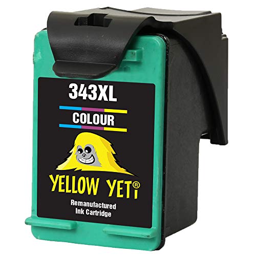 Yellow Yeti Ersatz für HP 343 Druckerpatrone Farbe kompatibel für HP Photosmart 2500 2570 2573 2575 C4100 C4110 C4140 C4150 C4180 C4190 D5160 8049 Officejet 6300 6310 6313 6315 Deskjet D4160 5940 von YELLOW YETI