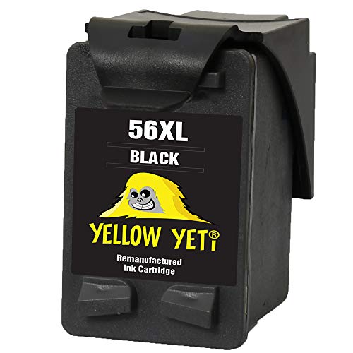 YELLOW YETI Ersatz für HP 56 Druckerpatrone Schwarz kompatibel für HP Deskjet 450 450CBi 5150 5550 9680 Officejet 4212 4215 5610 6110 Photosmart 7260 7350 7450 7660 7762 7960 PSC 1210 1215 1315 2110 von YELLOW YETI