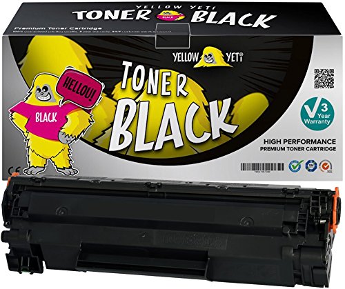 YELLOW YETI CB435A 35A (1.500 Seiten) Premium Toner kompatibel für Laserjet P1005 P1006 P1007 P1008 P1009 [3 Jahre Garantie] von YELLOW YETI