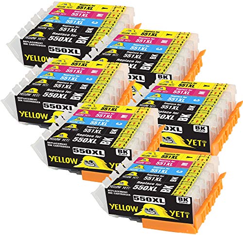 Yellow Yeti Ersatz für Canon PGI-550XL CLI-551XL 30 Druckerpatronen kompatibel für Canon Pixma iP7250 MX925 MG6350 MG5450 MG5550 MG5650 MG6450 MG6650 MG7150 MG7750 iX6850 iP8750 MX725 von YELLOW YETI