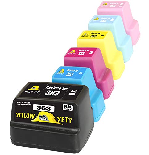 Yellow Yeti Ersatz für HP 363 | 6 Druckerpatronen kompatibel für HP Photosmart C7280 C8180 C5180 C6180 C6280 C7180 3310 3210 3110 8250 D6160 D7160 D7260 D7460 von YELLOW YETI