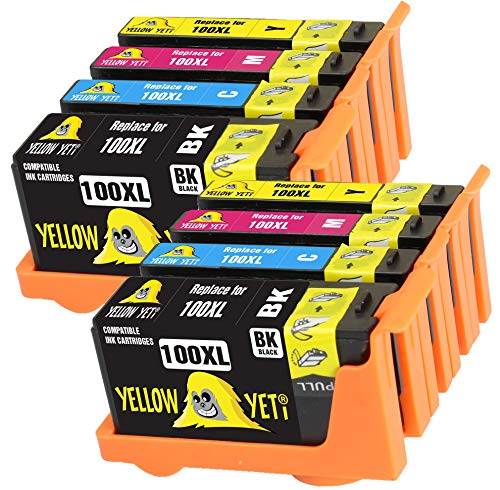 Yellow Yeti Ersatz für 100 100XL Druckerpatronen kompatibel für S305 S402 S405 S505 S602 S605 S815 S816 Pro 202 205 209 705 805 901 905 (2 Schwarz + 2 Cyan + 2 Magenta + 2 Gelb) von YELLOW YETI