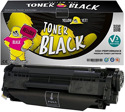 YELLOW YETI Q2612A 12A (2.000 Seiten) Premium Toner kompatibel für Laserjet 1010 1012 1015 1018 1020 1022 1022n 1022nw 3010 3015 3020 3030 3050 3052 3055 M1005 MFP M1319f MFP [3 Jahre Garantie] von YELLOW YETI