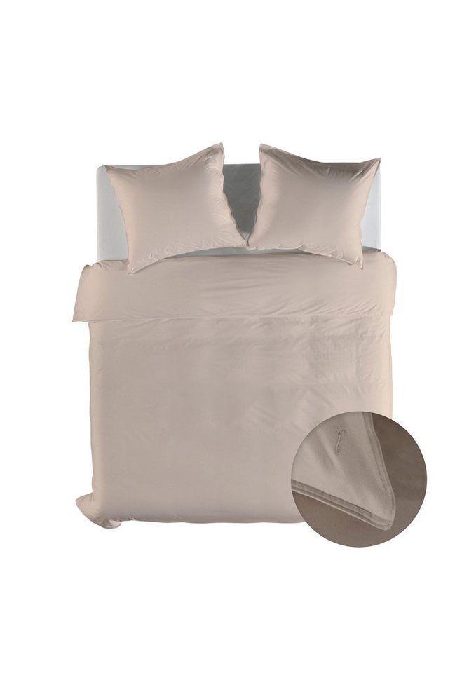 YELLOW Bettwäsche Suite Zermatt Dbo 200 Dollar Sand 200x220 Dollar-Sand Uni, Baumwolle, 3 teilig, Bettwäsche 200x220 Baumwolle Baumwolle Uni Hotelverschluss von YELLOW