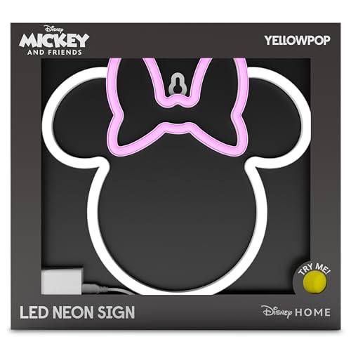 YELLOWPOP Grehge Signs for Wall Decor, Disney Minnie Mouse (Ears) - Energy Efficient LED Neon Lights for Bedroom Wall - Easy to Install Custom Neon Sign & Customizable Light Up Wall Art von YELLOWPOP