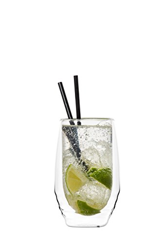 YEM 6 x 320ml doppelwandige Thermo-Gläser, für Latte Macchiato, Cocktails, Desserts, Tee Glas-Set, Doppelwandgläser, Paddy von YEM