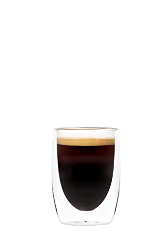 YEM 6 x 350ml doppelwandige Thermo-Gläser, für Latte Macchiato, Cocktails, Desserts, Tee Glas-Set, Doppelwandgläser, Basic von YEM