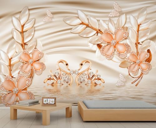 YEMYOR Blumenwand-Malerei Nordisch Relief-Blumens Wohnzimmer-Malerei Tapete Romantische Blumen Schwank Schlafzimmer-Malerei Europäische Luxus-Blumen Tapete Nicht selbstklebend-150x100cm YEMYOR Blumenwand-Malerei Nordisch Relief-Blumens Wohnzimmer-Malerei Tapete Romantische Blumen Schwank Schlafzimmer-Malerei Europäische Luxus-Blumen Tapete Nicht selbstklebend-150x100cm von YEMYOR