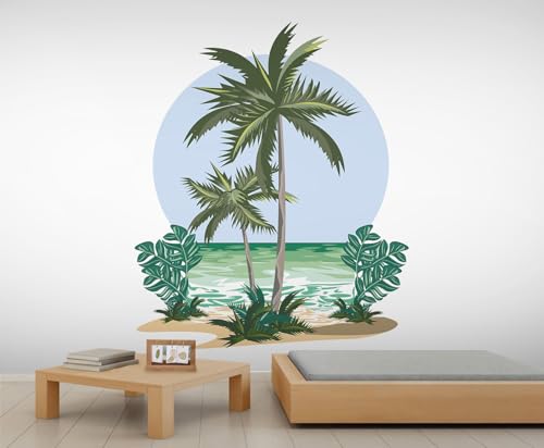 YEMYOR Kokosbaum Tapete Wandbild Grün Kokosbaum Tapete Tropische Pflanze Kokosnüsse Bäume Sofa Hintergrund Wandbild Sommer Strandlandschaft Wandbilder für Wohnzimmer Schlafzimmer-300x210cm YEMYOR Kokosbaum Tapete Wandbild Grün Kokosbaum Tapete Tropische Pflanze Kokosnüsse Bäume Sofa Hintergrund Wandbild Sommer Strandlandschaft Wandbilder für Wohnzimmer Schlafzimmer-300x210cm von YEMYOR