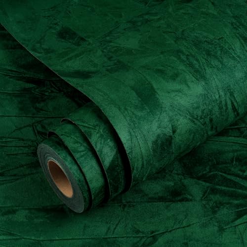 YENHOME Selbstklebende Tapete Samtstoff Dunkelgrün Wohnzimmer Tapeten 60x300cm Tapete Selbstklebende Grün Wohnzimmer Schlafzimmer Tapeten Wandfolie Dunkelgrün Wandtapete Kleiderschrank Möbel YENHOME Selbstklebende Tapete Samtstoff Dunkelgrün Wohnzimmer Tapeten 60x300cm Tapete Selbstklebende Grün Wohnzimmer Schlafzimmer Tapeten Wandfolie Dunkelgrün Wandtapete Kleiderschrank Möbel von YENHOME