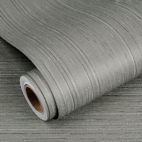 YENHOME Selbstklebend Tapete Grau Gewebtes Design 40x300cm Tapete Vinyl Selbstklebend Hellgrau Wandtapete Schlafzimmer Klebefolie Strukturtapete für Wand Tapeten Wohnzimmer Büro YENHOME Selbstklebend Tapete Grau Gewebtes Design 40x300cm Tapete Vinyl Selbstklebend Hellgrau Wandtapete Schlafzimmer Klebefolie Strukturtapete für Wand Tapeten Wohnzimmer Büro von YENHOME