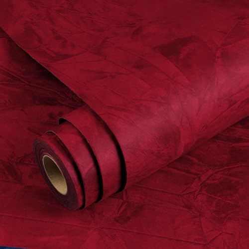 YENHOME Selbstklebend Tapete Dunkelrot Samtstoff Schlafzimmer Tapeten 60x300cm Samtstoff Selbstklebend Dunkelrot Klebefolie Wand Samt Rot Luxus für Schrank Tapete Wohnzimmer Kleiderschrank Schubladen YENHOME Selbstklebend Tapete Dunkelrot Samtstoff Schlafzimmer Tapeten 60x300cm Samtstoff Selbstklebend Dunkelrot Klebefolie Wand Samt Rot Luxus für Schrank Tapete Wohnzimmer Kleiderschrank Schubladen von YENHOME