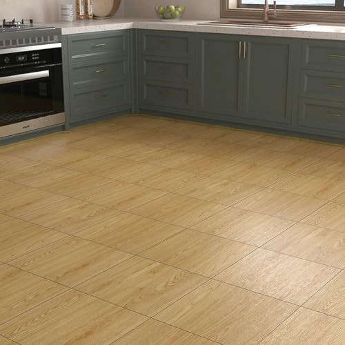 Yenhome 3 Stück Bodenaufkleber Selbstklebend Fliesen Braun 30x30cm Küche Vinylboden Selbstklebend PVC Bodenbelag Holz Fliesen Bad Vinylboden Selbstklebende Vinyl-Fliesen Badezimmer Flur Wasserdicht von YENHOME